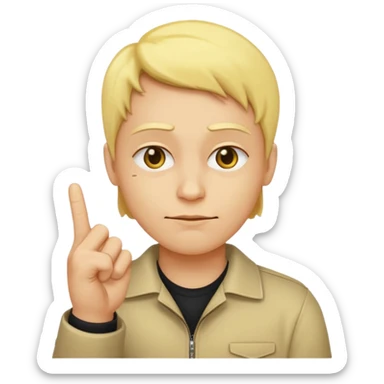 a yellow face with a side eye and a middle finger sticker