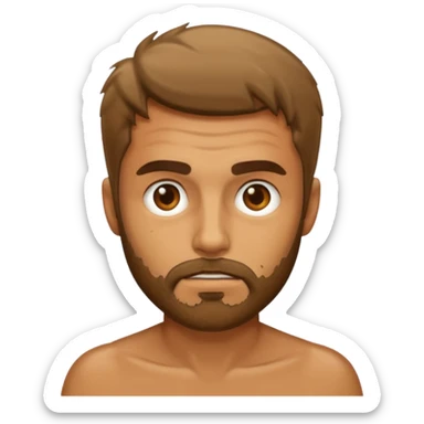 man with dirty face sticker