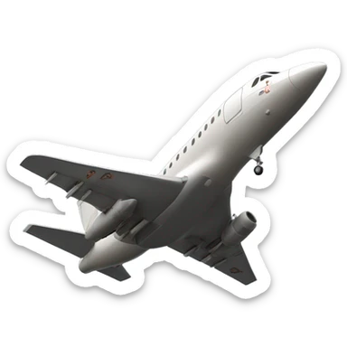 jet avec une ligne marron claire sur le cote sticker