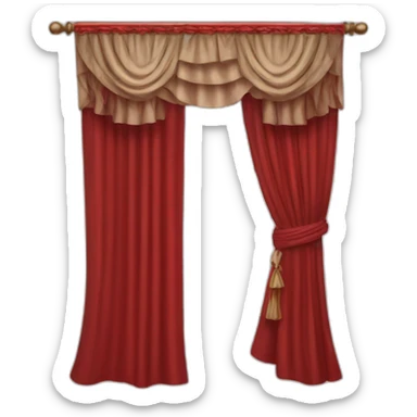 red curtains sticker