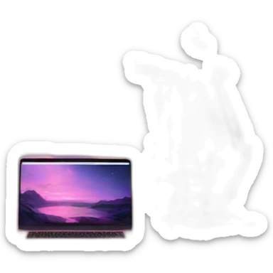 aesthetic desk chill vibe sticker