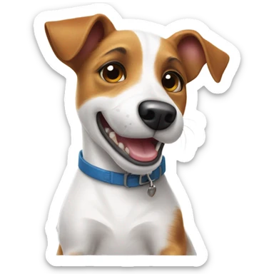 Jack Russell terrier giving a sarcastic thumbs up sticker