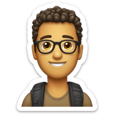 Chico estilo sof boy crunge con lentes sticker