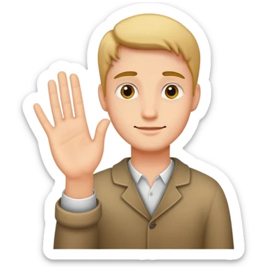 offers his hand sticker