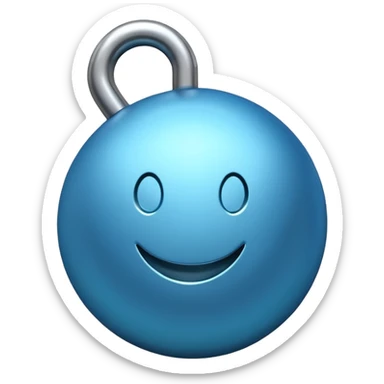 Blauer Haken von tik tok sticker