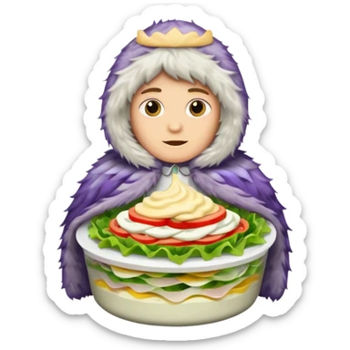 salad herring under a fur coat sticker
