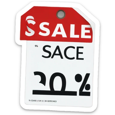 price tag sale in re sticker