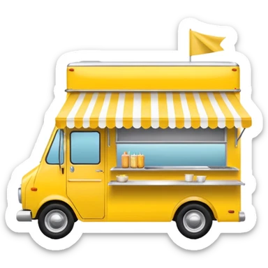 Festival Food Truck yellow sticker