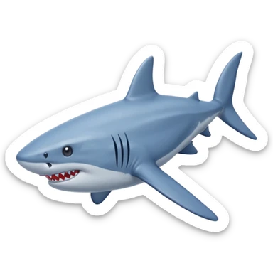 A  3 leged shark with blue nike shoes  sticker