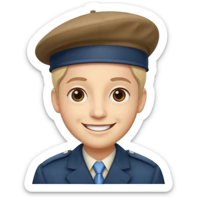 Smile face klasyczny, lecz z pejsami i beretem żydowskim sticker