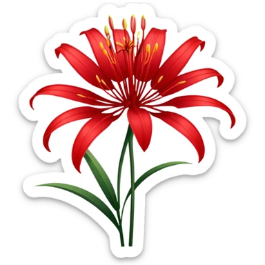 Make me an emoji for red spider lily sticker