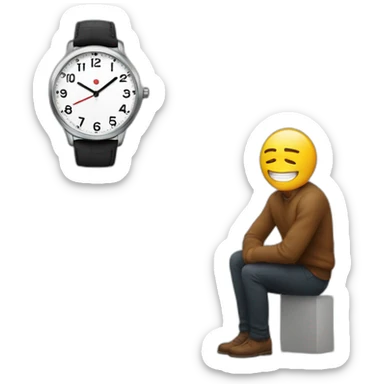 Homme sur une horloge sticker