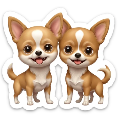 two annoying chihuahuas barking sticker