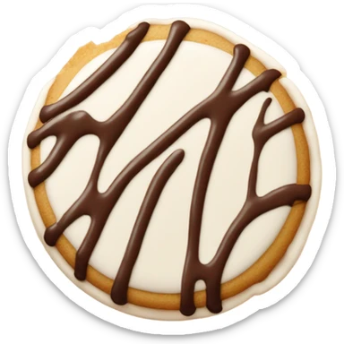 One Black and white cookie half and half sticker