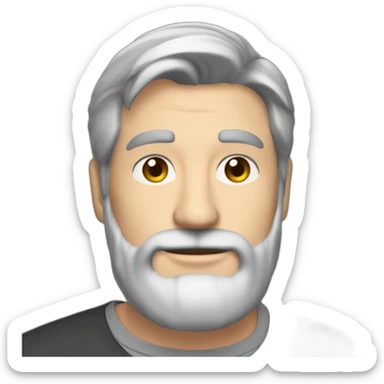 Nate Clark Black and Gray hair Ohio full stack engineer senior with Beard Middle aged sticker