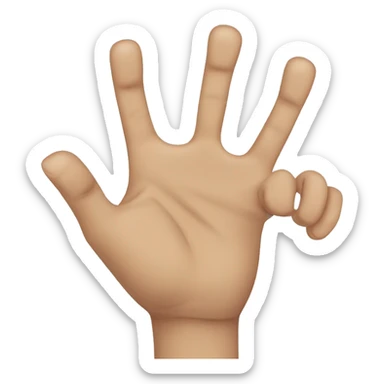  Index, middle and little fingers are raised sticker