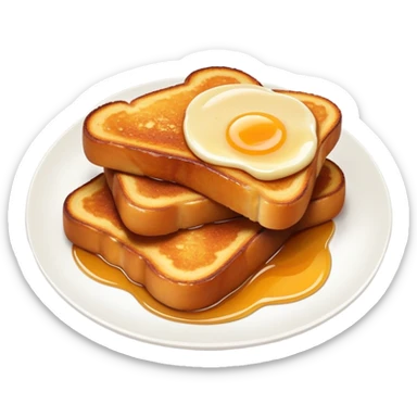 Torrijas Spanish Easter dessert toast soaked in milk and honey sticker