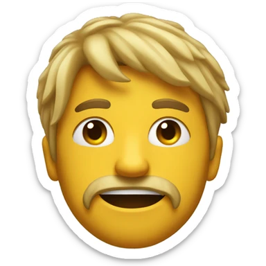 warrior joyful head man tears sticker