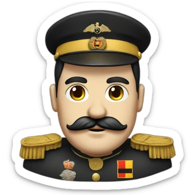 German dictator with black hair and square mustache sticker