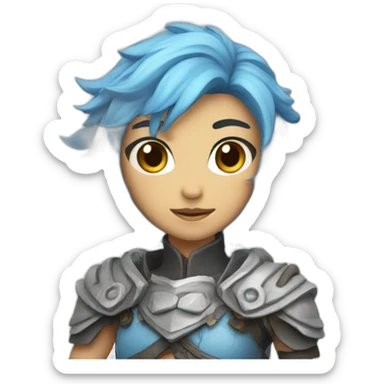 blue air genasi sticker