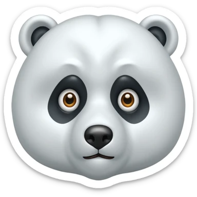 Que el oso polar este cerrando un ojo y el otro ojo abierto sin que los ojos queden manchadoa sticker