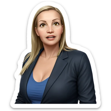 realistic portrait of girl sticker