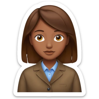 Brown hair and darker skin sticker