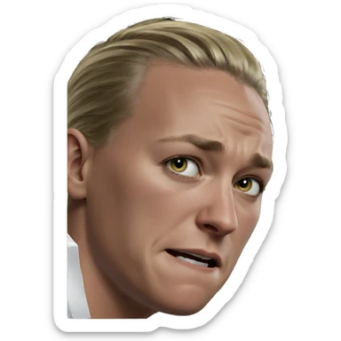 blonde boy meme on black sticker