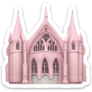 Light pink gothic architecture  sticker