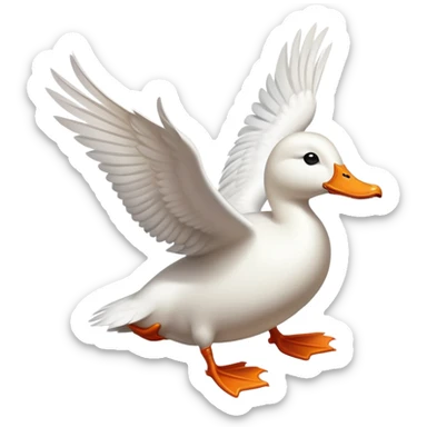 Una papera volante sticker