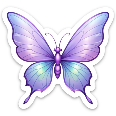 Lilac fairy wings without butterfly sticker