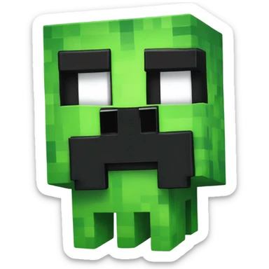 cute minecraft creeper sming  sticker