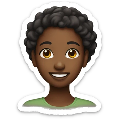 A black girl with dimples sticker