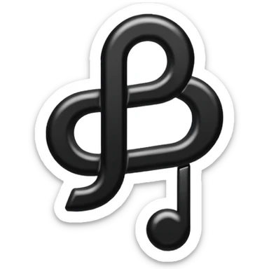 Signo de pregunta color negro sticker