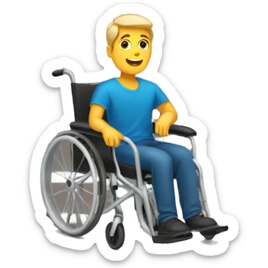 guy on a wheelchair  sticker