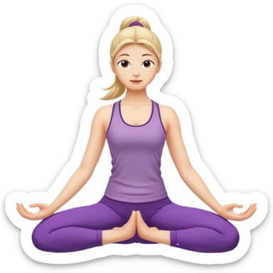 yoga girl sticker