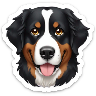 A sit bernese dog sticker