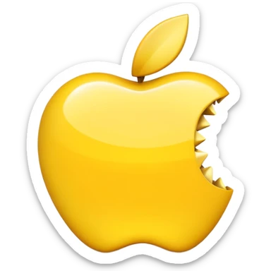 A 3D Apple-style emoji of a single jagged burst shape in bright yellow with smooth shading and subtle shadow sticker