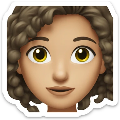 Brunette Model with Green eyes  sticker