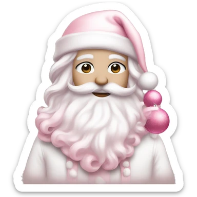 White and pink Aesthetic Christmas  sticker