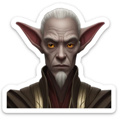 hyperrealist sith jedi in world of warcraft sticker