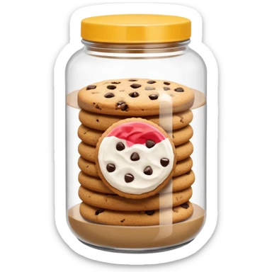 cookie protein powder jar labeled cookie picture icon sticker