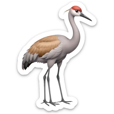 Sandhill crane bird sticker