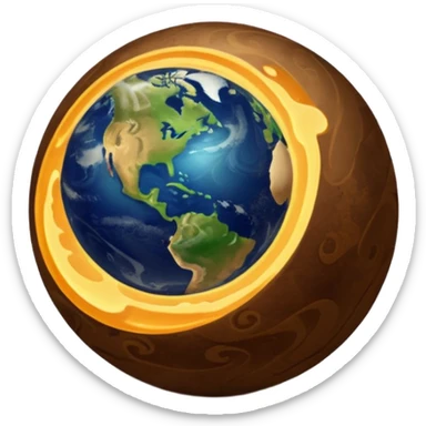 earth magic ball sticker