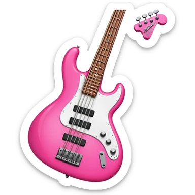 Hot pink bass sticker