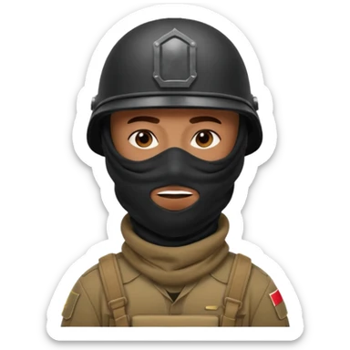 
Iraqi man soldier in helmet and balaclava sticker
