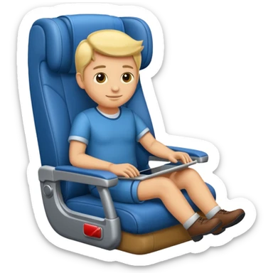 passanger in plane seat sticker