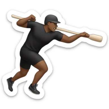 extreme hammer throw wearing black sticker