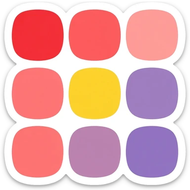 Color rojo amarillo y morado sticker