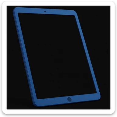 Change the iPad color to blue, keep the style and background as is. The style of the original image should be preserved. sticker